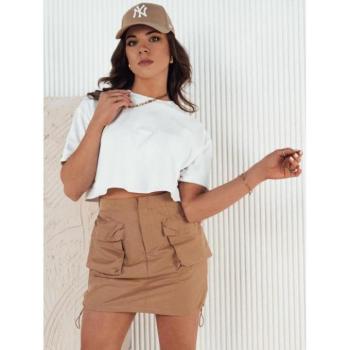 Szoknyák - Barna mini szoknya zsebekkel kép