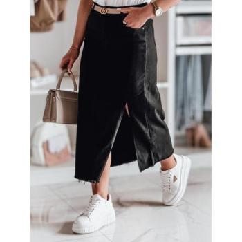 Szoknyák - Női fekete farmer midi szoknya CY0488 kép