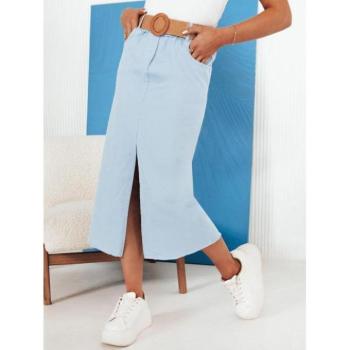 Szoknyák - Női hosszú világoskék szoknya hasítékkal kép