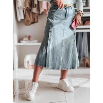 Szoknyák - Világoskék farmerszoknya oldalsó gombokkal CY0487 kép