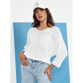 Szvetterek - Áttört női pulóver fehér színben MY2333 kép
