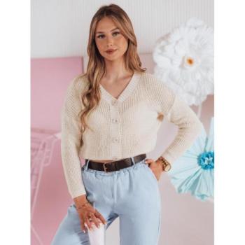 Szvetterek - Női gombos pulóver ekrü színben MY2457 kép