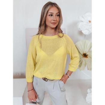 Szvetterek - Női sárga pulóver 3/4-es ujjal MY2435 kép