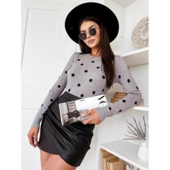 Szvetterek - Női szürke pulóver gyöngyökkel MY2051 kép