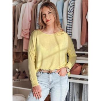 Szvetterek - Oversized női pulóver sárga színben MY2449 kép