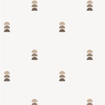 Tapeták - Dekoratív tapéta ismétlődő félkörökkel kép