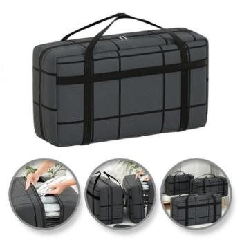 Tárolók-Rendszerezők - Fekete ágyneműtartós táska - 75 x 36 x 33 cm kép