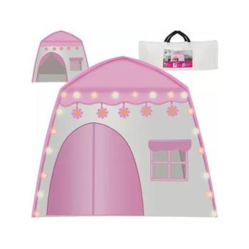 Teepee és gyerek sátrak  - Gyermek rózsaszín sátor világítással kép