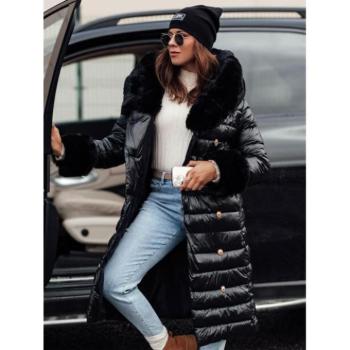 Télikabátok - Fekete elegáns női téli kabát TY4749 kép