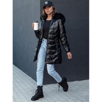 Télikabátok - Fekete steppelt női kabát TY4483 kép