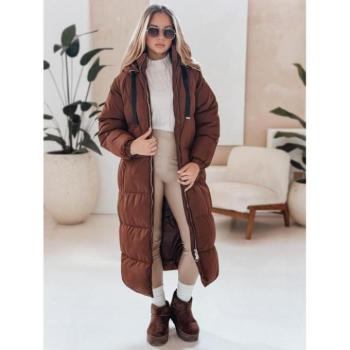 Télikabátok - Hosszú, barna női télikabát TY4954 kép