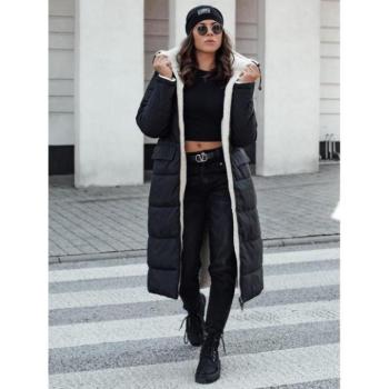 Télikabátok - Kétoldalú fekete női kabát TY4606 kép