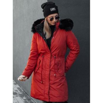 Télikabátok - Kétoldalú női kabát piros színben TY4588 kép