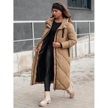 Télikabátok - Női hosszú bézs színű télikabát TY4600 kép