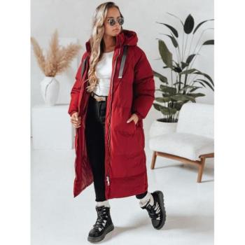 Télikabátok - Női hosszú bordó télikabát TY4955 kép