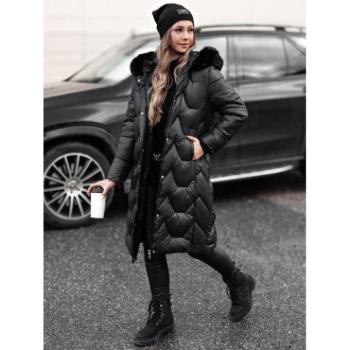 Télikabátok - Női hosszú téli kabát fekete színben TY4775 kép