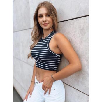 Ujjatlan - Csíkos női felső,  sötétkék színben kép