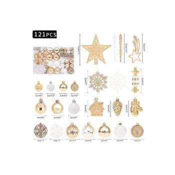 Ünnepi dekorációk - 121 db, karácsonyfadísz készlet kép