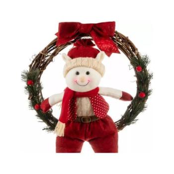 Ünnepi dekorációk - Karácsonyi ajtókoszorú - manó kép