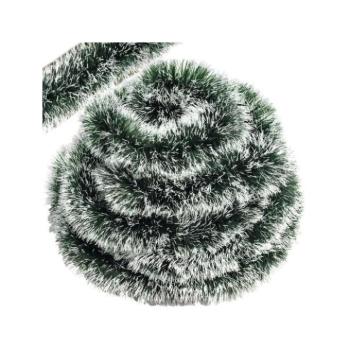 Ünnepi dekorációk - Karácsonyi girland fehér-zöld - 6 m - kép