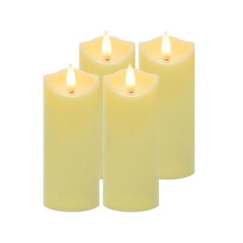 Ünnepi dekorációk - LED gyertya szett 12,5x5 cm - 4 db kép