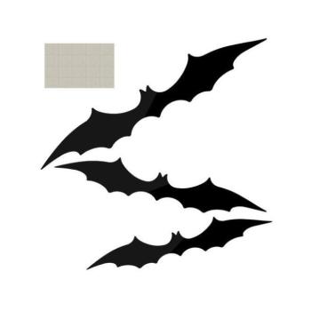 Ünnepi dekorációk - Nagy halloweeni denevérek szett - 3 db kép