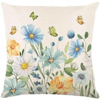 Ünnepi dekorációk - Tavaszi párnahuzat virágokkal kép