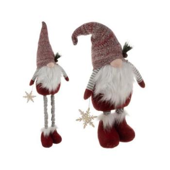 Ünnepi dekorációk - Teleszkópos karácsonyi manó - 82 cm kép