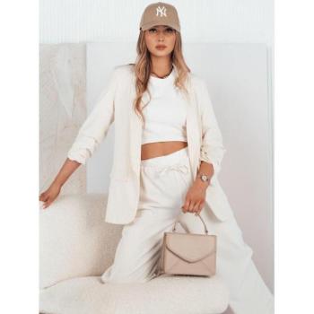 Zakók - Női csíkos kabát ekrü színben kép