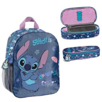 2 részes óvodás hátizsák és tolltartó szett STITCH COASTAL kép
