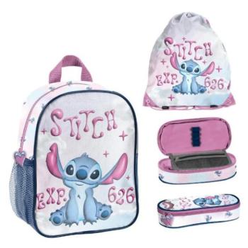 3 darabos óvodás hátizsák, táska és tolltartó készlet STITCH EXP. 626 kép