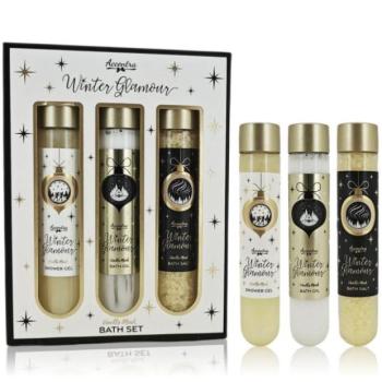 ACCENTRA Fürdőkészlet Winter Glamour kémcsövekben Vanília és pézsma 2x 60ml + 80g kép