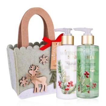 ACCENTRA Winter Spa fürdőkészlet filc táskában Téli gyümölcs 2x 200ml kép