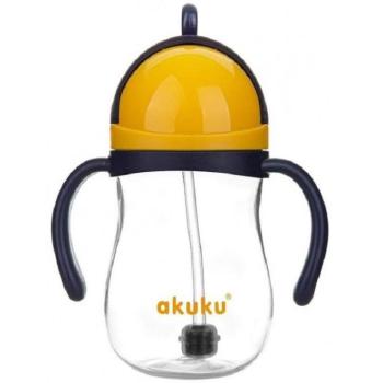 AKUKU Mágikus kulacs szívószállal és súllyal, sárga, 280 ml kép