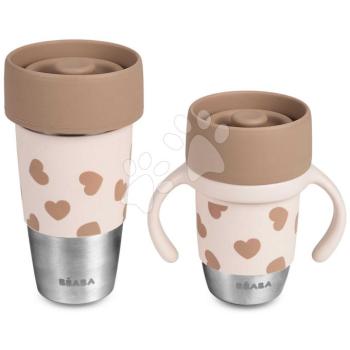 Anya és gyermek bögre készlet Mini & Me 2 Stainless Steel Cups Click & Drink BigLove Beaba rozsdamentes acélból barna 2 drb 12 hó-tól kép