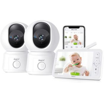 Arenti 2MP/1080P Wi-Fi Video Baby Monitor Kit with dual cameras and LCD screen kép