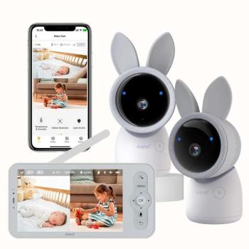 ARENTI 3MP/2K Wi-Fi Video Baby Monitor Kit with dual cameras and LCD Screen kép