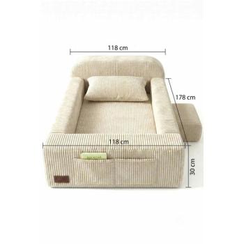 Atelier Del Sofa éjjeliszekrény melletti kiságy Cream Luvia - Krém kép