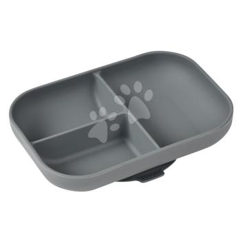 Babatányér Silicone Suction Plate Beaba Mineral Grey szilikonból osztott szürke 4 hó-tól kép
