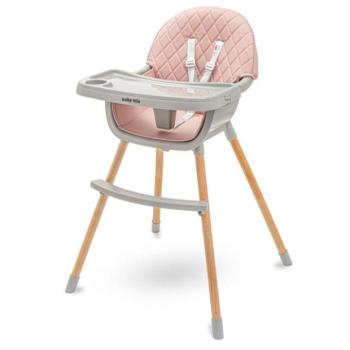 Baby Mix Freja fa étkezőszék poros rózsaszín kép