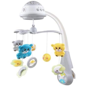 BABY MIX Körforgó világító projektorral - grey kép