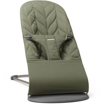 Babybjörn Bliss Dark Green Woven Petal pihenőszék, sötétszürke konstrukció kép