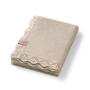 BABYONO Bambusz kötött takaró Light Beige 75 x 100 cm kép