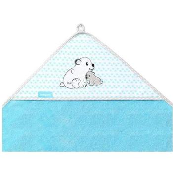 BabyOno bambusz törölköző kapucnival 100 × 100 cm - kék kép