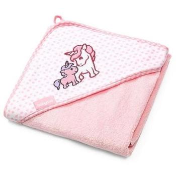 BabyOno bambusz törölköző kapucnival 100 × 100 cm - rózsaszín kép