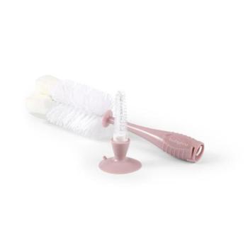 BABYONO Cumisüveg és cumikefe tapadókoronggal Pink kép
