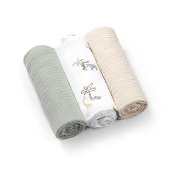 BABYONO Muszlin pelenkák Super Soft 3 db, Zöld 70 x 70 cm kép