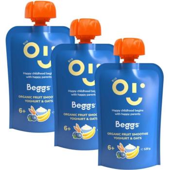Beggs BIO Smoothie gyümölccsel, joghurttal és zabpehellyel 3×120 g kép