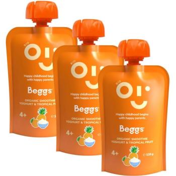 Beggs Bio Smoothie joghurttal és trópusi gyümölcsökkel 3×120 g kép