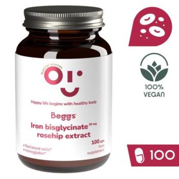 Beggs Iron-biszglicinát 20 mg, csipkebogyó kivonat (100 kapszula) kép